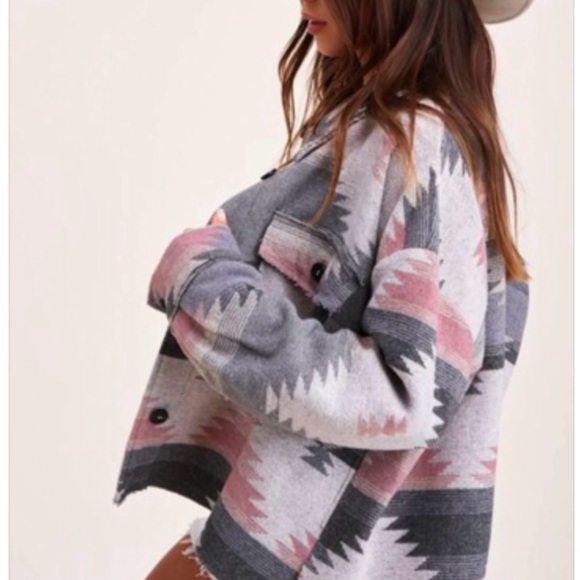 Aztec Patterned Jacket NWOT - Picture 2 of 7